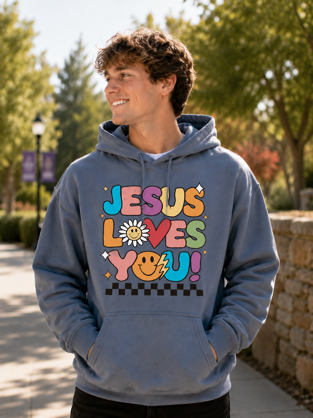 Jesus Loves You- (Retro Bubble)