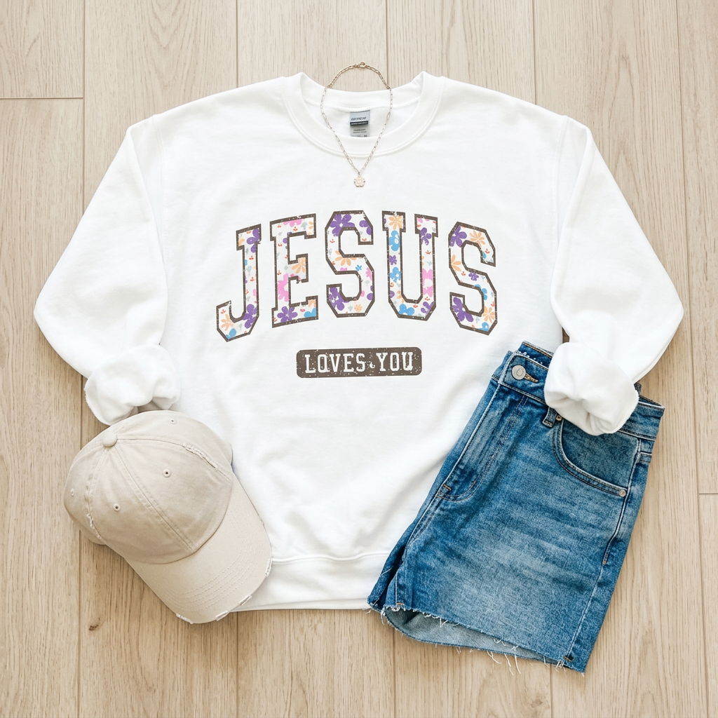 Jesus Loves You- (Floral Varsity)