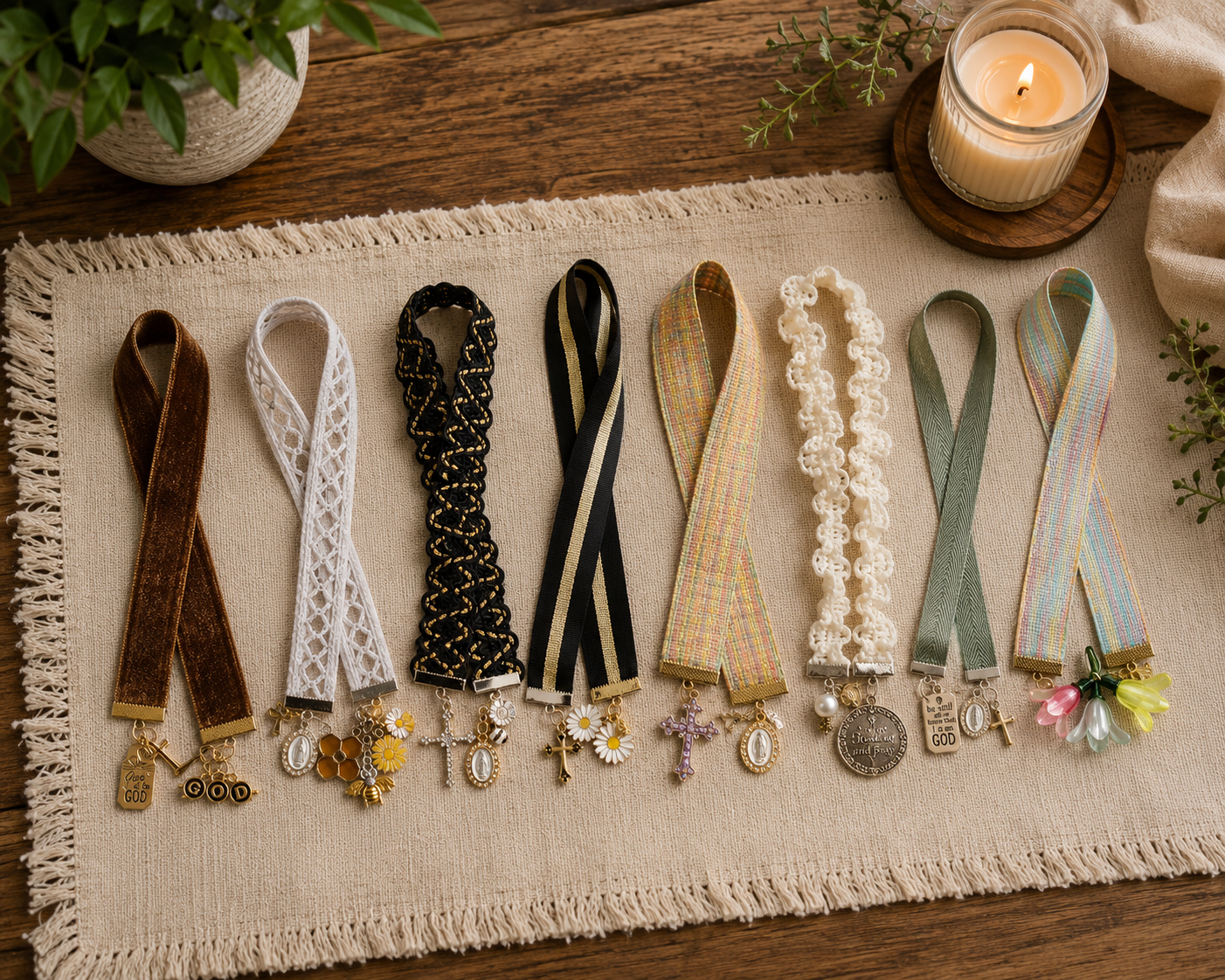 Ribbon Charm Bookmarks